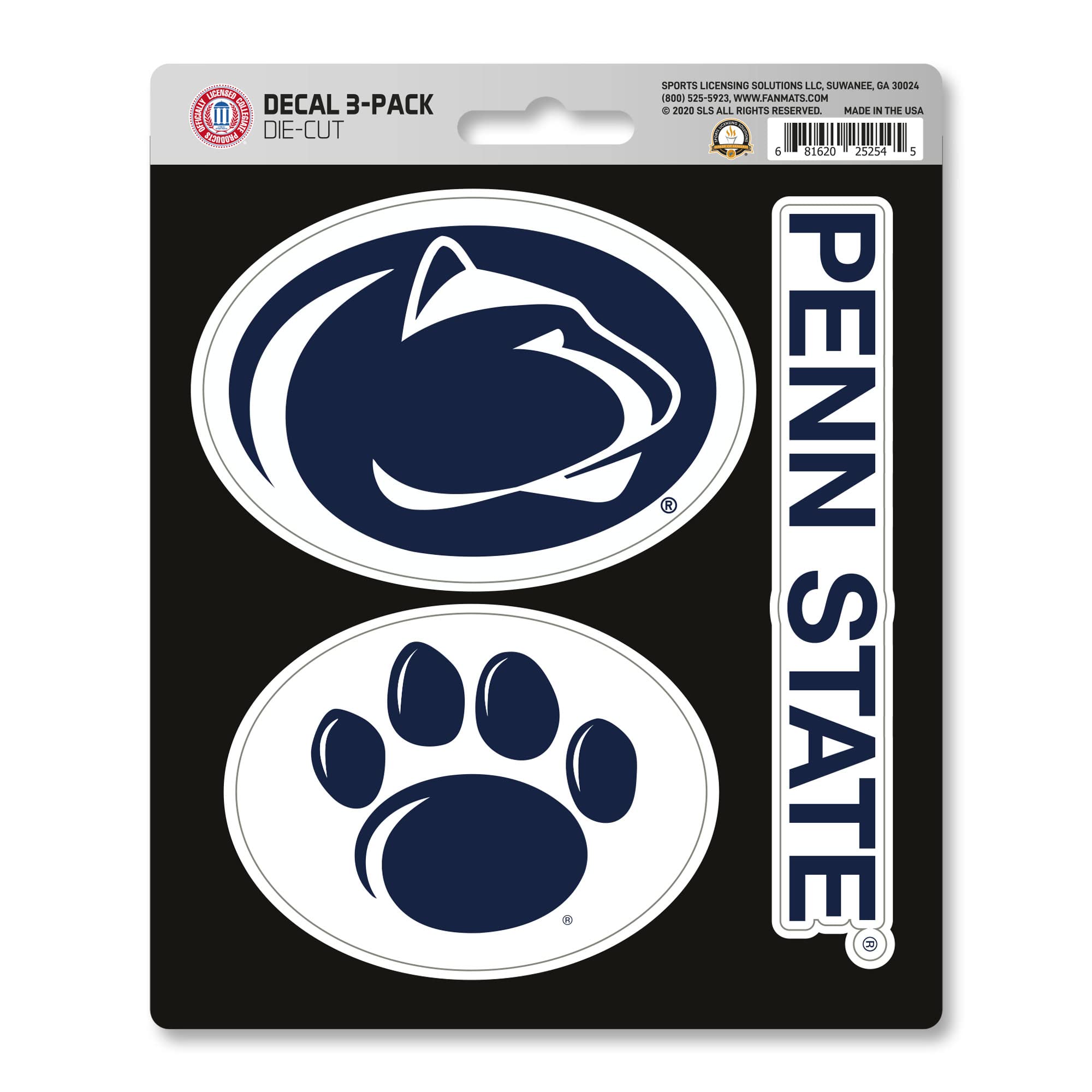 [NAMDANTICS NCAA Penn State Nittany Lions Team Decal] + [3-Pack] + [Blue] + [fans] + [team decorations] + [NCAA] + [spor